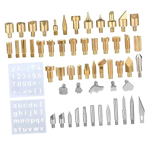 57 Pcs Wood Burning Pen Tip Stencil Soldering Iron Set