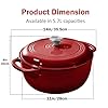 Vivicreate 6 Quart Enamel Cast Iron Dutch Oven Pot with Lid – Enameled Cookware for Baking, Roasting, and Braising – Durable Cast Iron Pot for Stove Top and Oven Use Red color (Red) #4