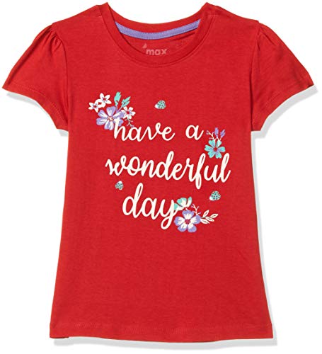 Image of Max Girls Printed Round Neck T-Shirt