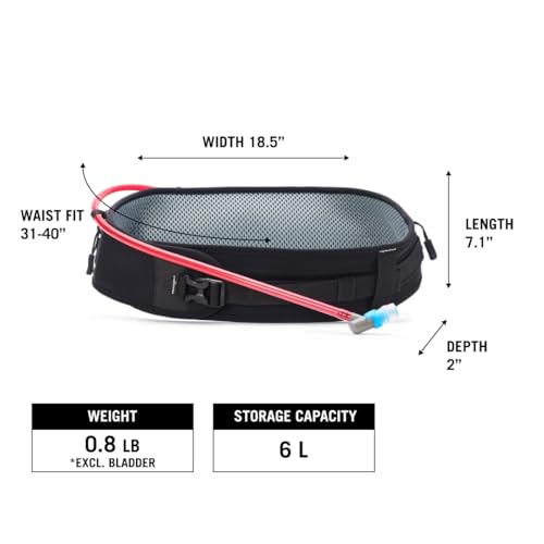 Image of USWE Zulo Hydration Hip Pack - with Organizer and Side Pockets, Bounce Free Hip Belt (6L, Yellow)