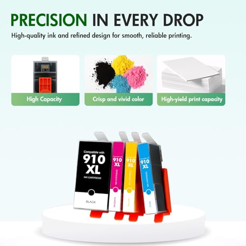 Image of 910XL 910 8015e 8025e Ink Cartridges Combo Pack for HP Printer Multipack