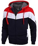 JACKETOWN Men's Heavyweight Fleece Hoodies full Zipper Thick Sherpa Lined Sweatshirt Wool Warm Coat