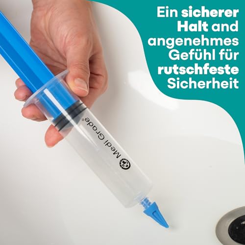 Ohrenschmalz Entferner Set – Ohrenreiniger für Zuhause von Medi Grade mit 3 x Sanften Quad-Stream – Ohrreiniger für Erwachsene – 60 ml Ohrenspritze, Spitzen - Ohrreiniger