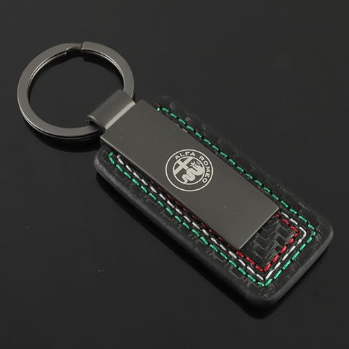 dsetryj Auto Portachiavi, per Alfa Romeo Giulia Stelvio Tonale Giulietta Mito 156 149 4c 159 Porta Chiavi Custodia Leggero per Chiavi Resistente Portacarte con Protezione Auto Accessori,A