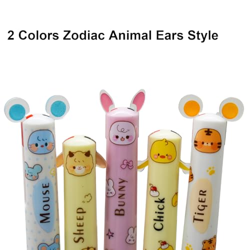 Maydahui 8 Pcs 2 Colores Bolígrafos Zodiac Animal Kawaii miniatura 5