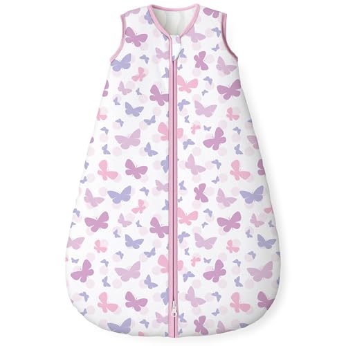 Yoofoss Baby Sleeping Bag 1.5 Tog - 12-18 Months Winter Sleeping Bag Baby 100% Organic Cotton Sleep Sack for Newbron Infant Toddler Warm Soft