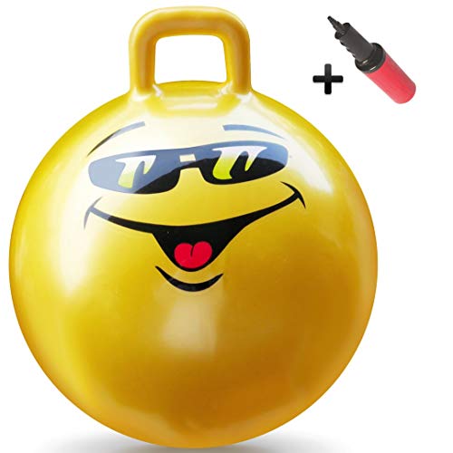 WALIKI Hopper Ball for Kids 7-9 | Hippity Hop | Jumping Hopping Ball | Sit & Bounce | Yellow 20”