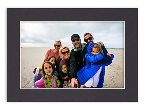 12x16 Mat Bevel Cut for 10x14 Photos - Acid Free Black Precut Matboard with Backing Board and Crystal Clear, Self Seal Photo Mat Bag - for Pictures, Photos, Framing - 4-ply Thickness - Thumbnail 5