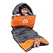 SWTMERRY Sleeping Bag 3 Seasons (Summer, Spring, Fall) Warm & Cool Weather - Lightweight,Waterproof Indoor & Outdoor Use for Kids, Teens & Adults for Camping Hiking, Backpacking (Grey Orange)