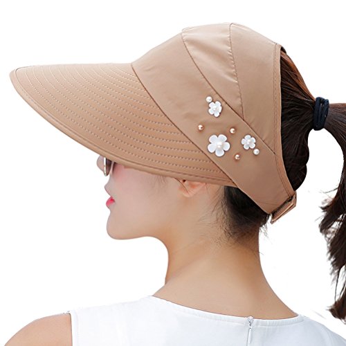 HINDAWI Sun Hats for Women Wide Brim Sun Hat UV Protection Caps Floppy Beach Packable Visor