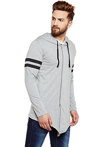 Image of Chill Winston Grey Color Zipper Cardigan for Men