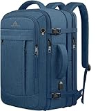 AREYTECO 60L Big Capacity Carry On Laptop Backpack Large Travel Backpack for Men, Expandable Water Resistant Overnight Weekender Luggage Gym Daypack Rucksack Traveling Backpack, Traveler Gifts, Blue