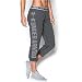 Under Armour Women's Favorite Fleece Capri, Carbon Heather/White, Medium