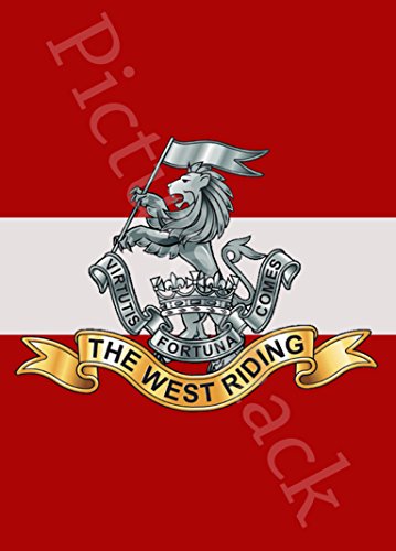 Image of THE DUKE OF WELLINGTONS (WEST RIDING) CAP BADGE PRINTED ON A METAL SIGN 5 x 7 INCHES. OUTSIDE OR INSIDE USE. WILL FIT A STANDARD FRAME