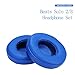 Cushions Beats Solo 2.0/3.0 Ear Pads Replacement Earpads Memory Foam Ear Cover Cups Cushion- Compatible with Solo 2 & 3 Wireless On Ear Headphones (Blue)