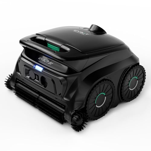 Image of (2026 New) WYBOT B1 Robotic Pool Cleaner, Floor and Wall Cleaning, 120min Runtime Cordless Pool Vacuum for Inground & Above Ground Pools, Smart Navigation, Self-Parking, Black Green