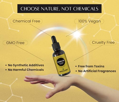 Image of Earth N Pure Jojoba Oil Cold Pressed Natural and Therapeutic Grade for Skin & Hair 100 ml
