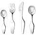 Price comparison product image Georg Jensen The Twist Family Kids Cutlery Set - Spoon, Fork, Knife and Tea Spoon by Alfredo Häberli - Mirror Polished Stainless Steel - Pack of 4