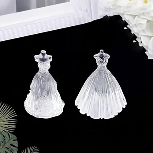 Kerzenformen,Silikonkerzenform Hochzeitskleid Handgemachte Seifenherstellung Aromatherapie Harz Wachsform Kuchendeckel… – Bild 5