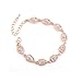 Topwholesalejewel Wedding Bracelet Rose Gold Plating Link Bracelet