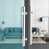 【Nota】Ogni acquisto è composto da una COPPIA di maniglie per porte per l'interno e l'esterno di una porta singola. Per porte doppie, sono necessarie 2 coppie. Diametro base: 36 mm (1,4 pollici), Dimensioni palo: 28x42 mm (1,1x1,6 pollici).