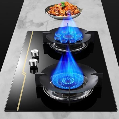 5.0KW High Power Gas Stove, Dual Burner with Flameout Protection, LPG Countertop/Built-in Cooktop, Easy to Clean, Perfect for Home Cooking