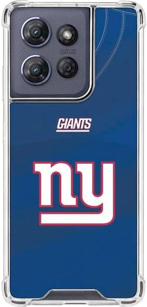 Skinit Clear Phone Case Compatible with Moto G 5G (2025) - Officially Licensed NFL New York Giants Distressed Design