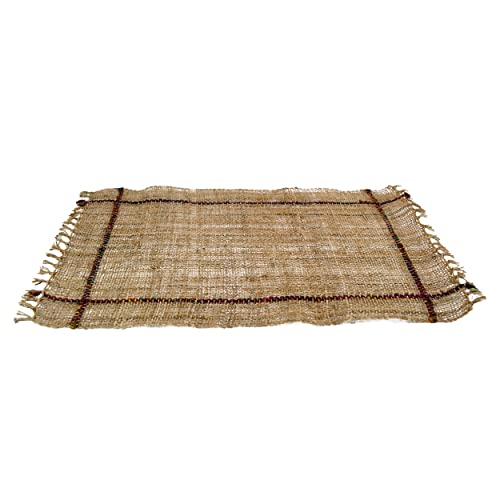 Zen Canyon Extra Large Natural Hemp Place Mats - Set Of 4 Placemats - 12 X 17 Inches #TOP2
