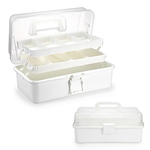 Image of BTSKY 3-Layer Plastic Dividing Storage Box Craft Organizer and Storage
