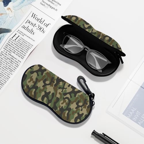 Image of Sunglasses Soft Case, Ultra Light Portable Neoprene Zipper Glasses Case for Men Women
