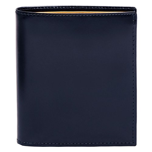 Ettinger Men's Flat Mini Designer Billfold, Navy And Bridle Tan #TOP2