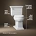 KOHLER K-3817-0 Memoirs Stately Comfort Height Two-Piece Elongated 1.28 GPF Toilet with AquaPiston Flush Technology and Left-Hand Trip Lever, White