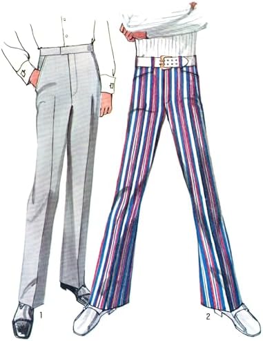 1970s Sewing Pattern, Men’s Pant & Bell-Bottom Pants - Waist: 36” (92cm) image 2