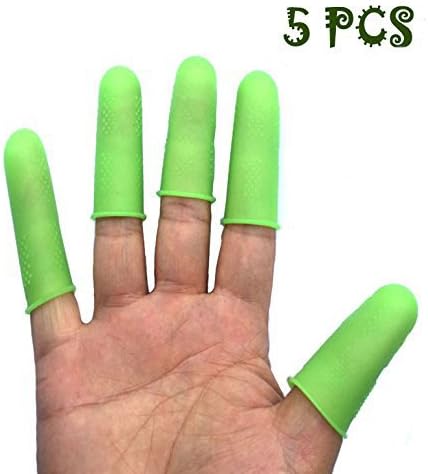 Oopsu 5 PCS Finger Guards，Thermal Thimbles，Silicone Thermal Insulation Finger Sleeve，Finger Protectors，Heat Resistant up to 600 Degrees