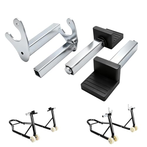 BAOUFF Motorcycle Wheel Lift Stand Attachments,Iron U and L Shape Fork Swingarm Spool Stand Adapter Paddock Stand Frame Accessories