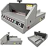 INTBUYING A4 Desktop 110V Electric Paper Cutter with Two Hands Manual Push Paper 13inch 330mm Width Paper Stack Guillotine Trimmer, Infrared Photo Electric Protection