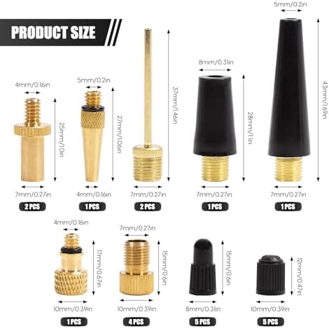 32PCS Bike Tire Pump Accessories with Presta Valve Adapter Bicycle - 2