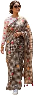 TAGALE Cotton Linen Saree Price In India