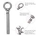 Alipis 5pcs Stainless Steel Expansion Eyebolts with Smooth Ring Heavy Duty Lifting Screws for Outdoor Hooks Home Garden Industrial Automotive Shipbuilding Use