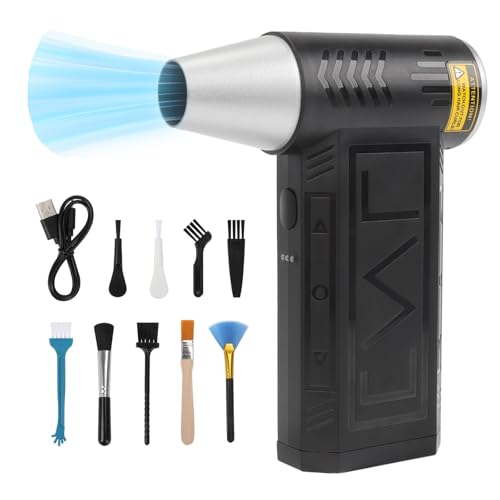 Electric Air Duster, 100,000RPM Super Power 3-Gear Adjustable Compressed Air Cleaner with Fast Charging, Reusable Cordless Blower for PC, Keyboard, Car & Home Cleaning
