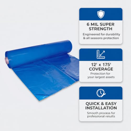 Image of Dr. Shrink 12' x 175' 6 Mil, Blue Shrink Wrap DS-126175B