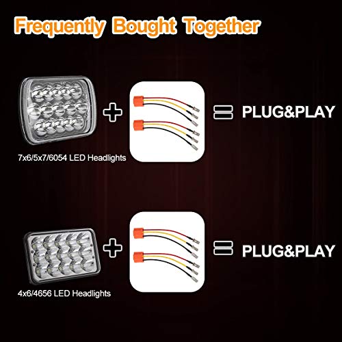 Kaslight Ceramic H4 Sockets H4 9003 Hb2 Wiring Harness H4 To 3 Pin Adapter Headlight Connector For 4"X6" 7"X6" 5"X7" Inch Car Truck Boat Marine Headlight Fog Light Retrofit(2Pcs) #TOP5