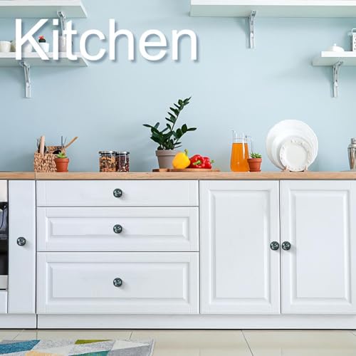 Poignées d'armoire en verre 35 mm bouton de meuble cuisine tiroir commode voilier bleu