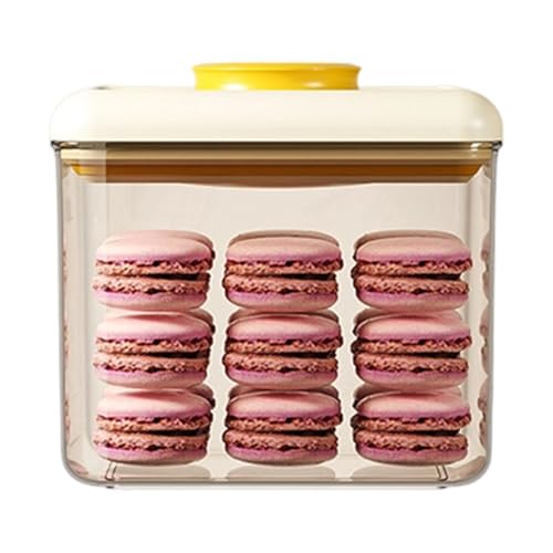 Kfwfuaee Rectangular Prensa Sellado Vacío Alimentos Contenedores de Almacenamiento de Plástico Herméticos Organizadores de Cocina con Diseños Apilables 4 Tamaño