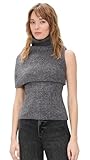 Line & Dot Women's Theron Turtleneck Sweater, Grey, S