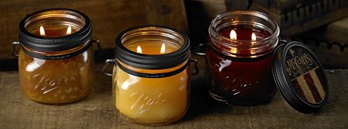 Image of McCall's Candles | Vanilla Citronella | 16 oz Two-Wick Scented Candle | USA-Poured | Vintage Mason Jar with Carrying Handle | Outdoor Patio Candle with Fresh Vanilla & Citrus
