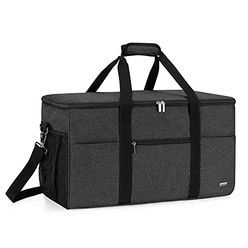 Luxja All-in One Bag Compatible with Cricut Die-Cut Machine and Cricut Easy Press (9 x 9), Carrying Case Compatible with Cricut Machine (Cricut Explore Air and Maker) and Supplies, Black