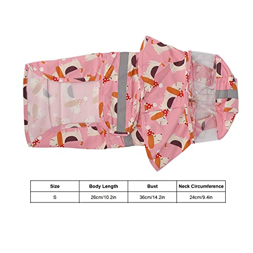 Capa de Chuva para Cachorro, Jaqueta de Chuva Impermeável para Cachorro Com Capuz, Jaqueta de Chuva