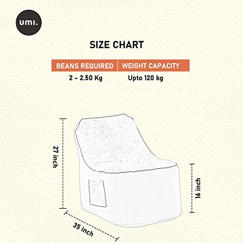 Image of Amazon Brand - Umi. All Weather /Outdoor Rester Bean Bag Cover (Without Beans) Brown, Size- XXXL