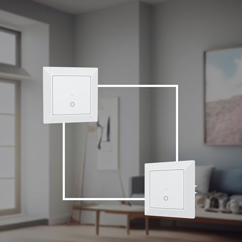 Ucomen 1 Gang Smart Wandschalter, Smart press light Switch,Smart Life App,kompatibel mit Alexa und Google Home, 2,4 GHz, 1 pack